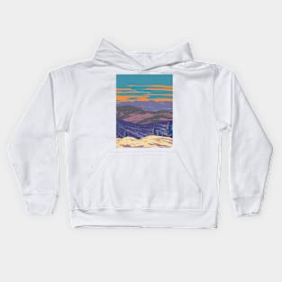 Sandwich Range in White Mountain National Forest New Hampshire USA WPA Art Poster Kids Hoodie